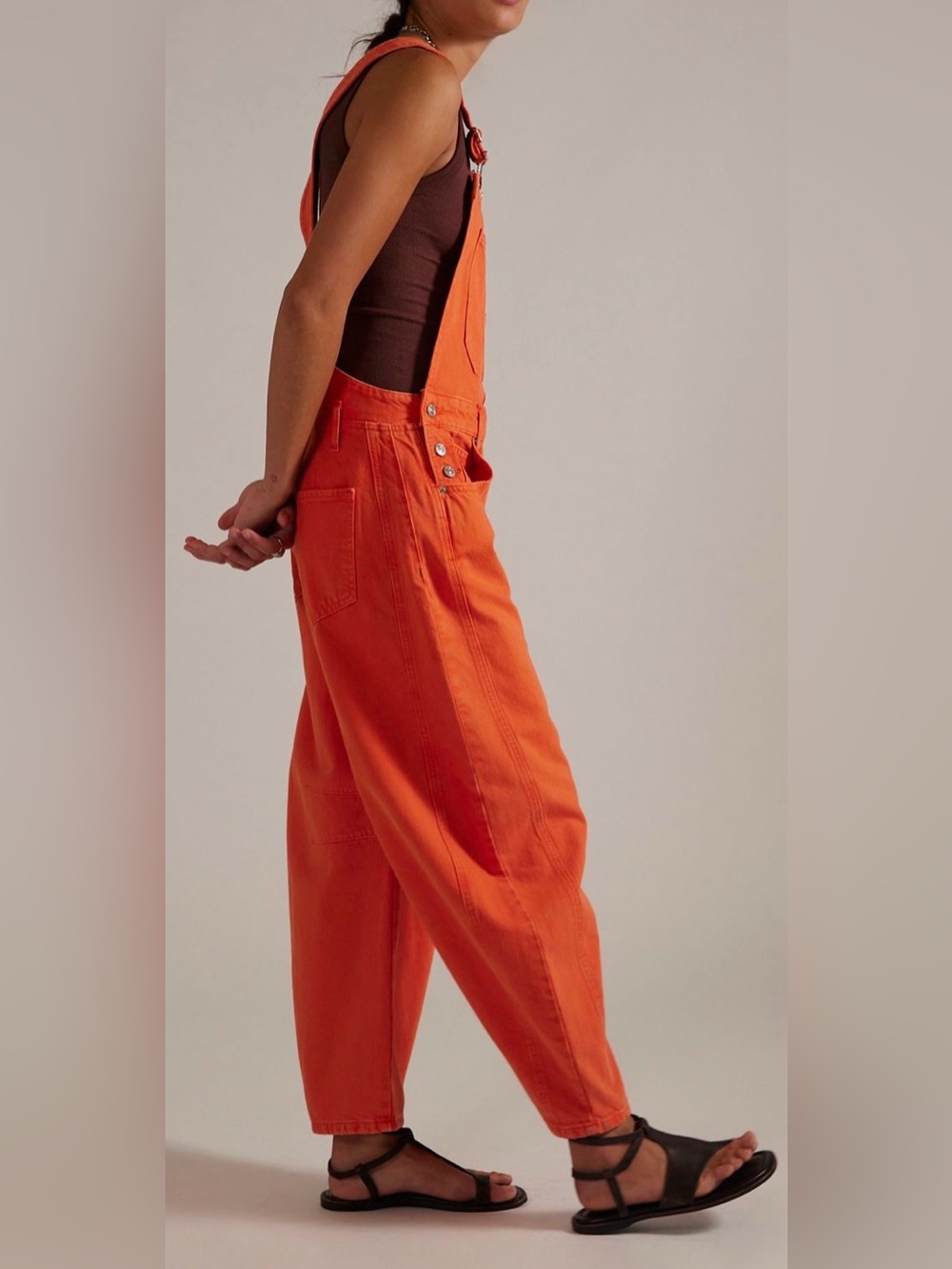 Free People We the Free Good Luck Barrel Overalls - Picture 4 of 16